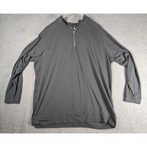 Peter Millar Pullover Mens Size XL 1/4 Zip Performance Shirt Grey Long Sleeve